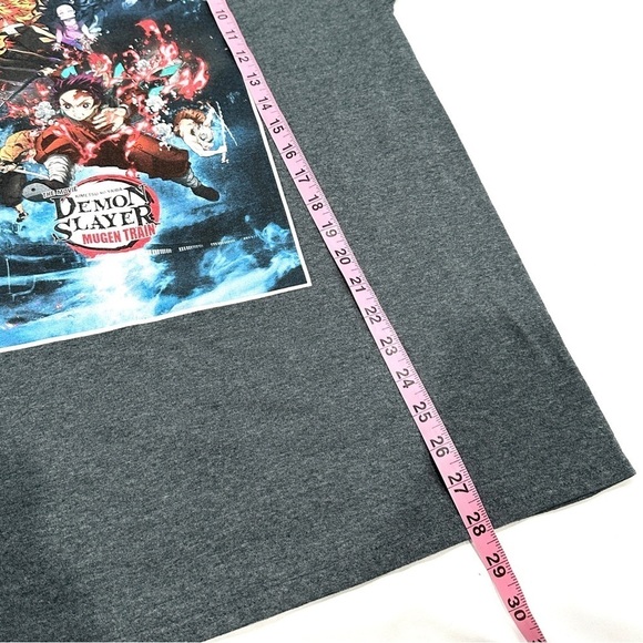 Demon Slayer The Movie Mugen Train Anime Manga Black Graphic T-shirt - Picture 6 of 7